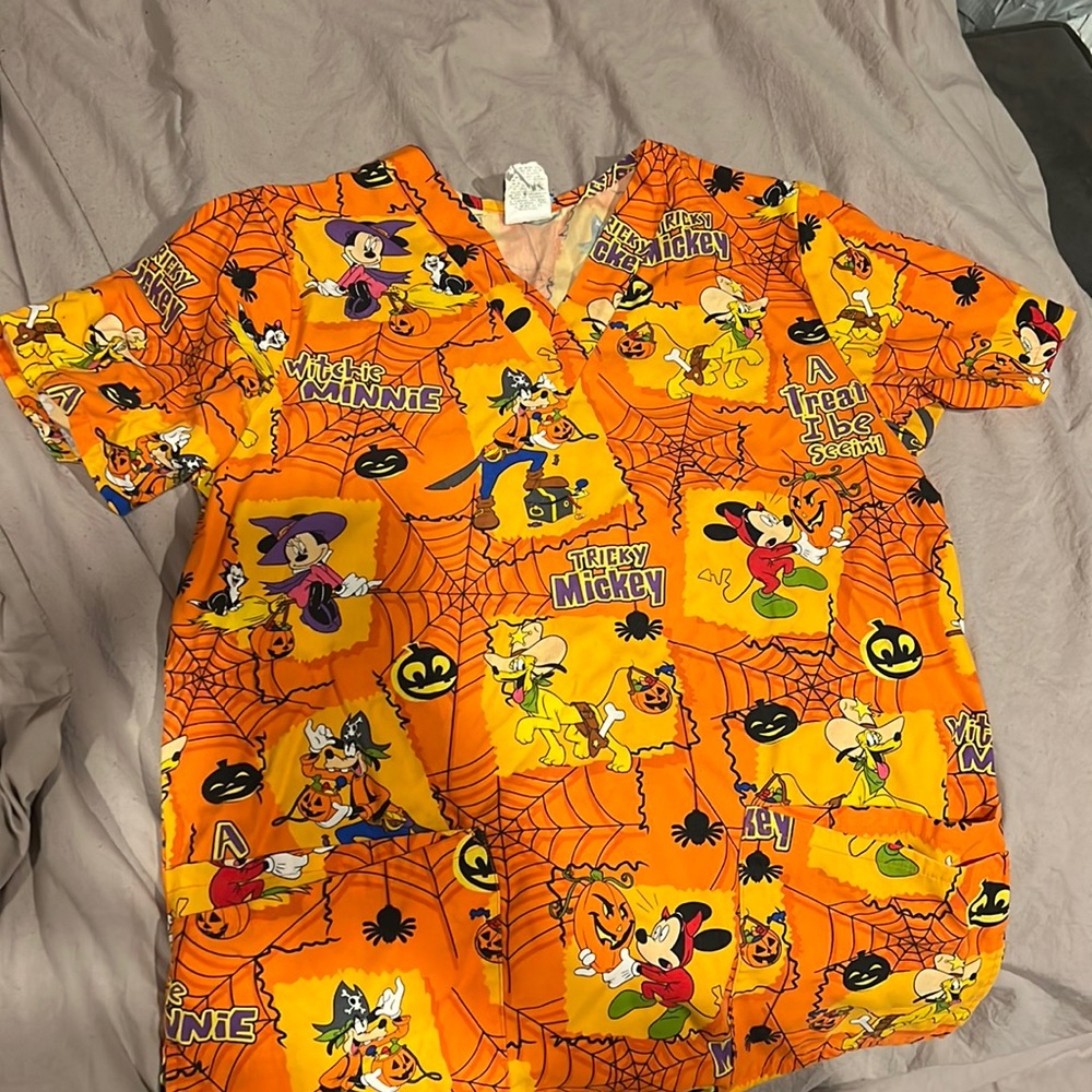 Disney Halloween Scrub Top